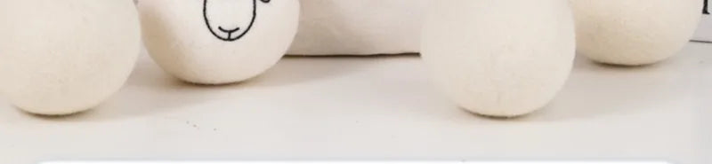 "1/6pcs Eco-Friendly Wool Dryer Balls - Natural Fabric Softener, Reduce Static & Shorten Drying Time- Chemical-Free"