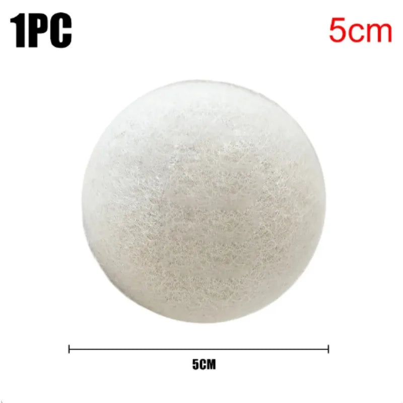 "1/6pcs Eco-Friendly Wool Dryer Balls - Natural Fabric Softener, Reduce Static & Shorten Drying Time- Chemical-Free"