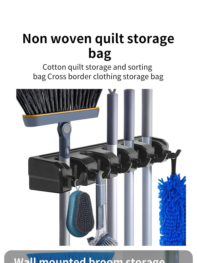 Multi-Functional Wall Mounted Mop Holder