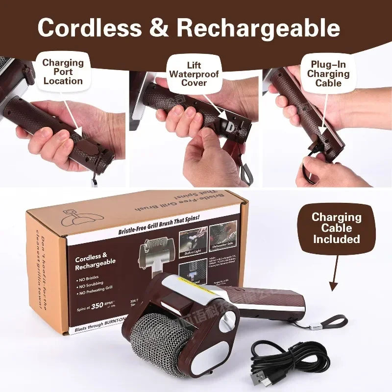 Electric BBQ Grill Cleaning Brush