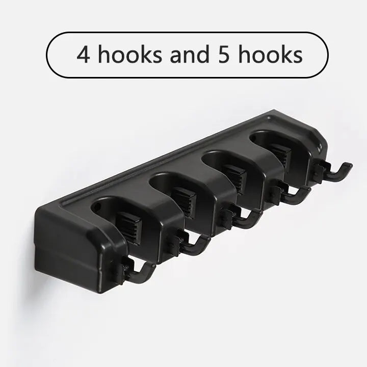 Multi-Functional Wall Mounted Mop Holder