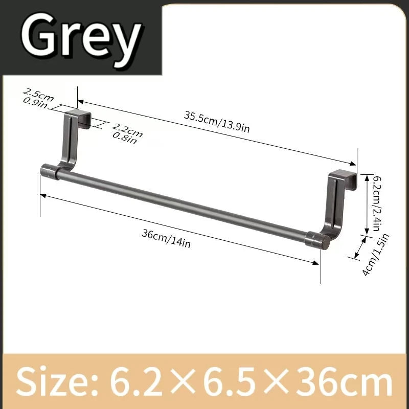 No Drilling Required Wall Mounted Kitchen Cabinet Towel Rack-A Space Saving Cloth Rack Suitable for Homes and Bathrooms
