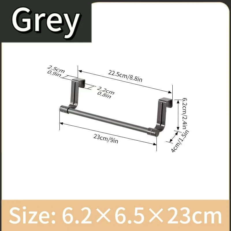 No Drilling Required Wall Mounted Kitchen Cabinet Towel Rack-A Space Saving Cloth Rack Suitable for Homes and Bathrooms