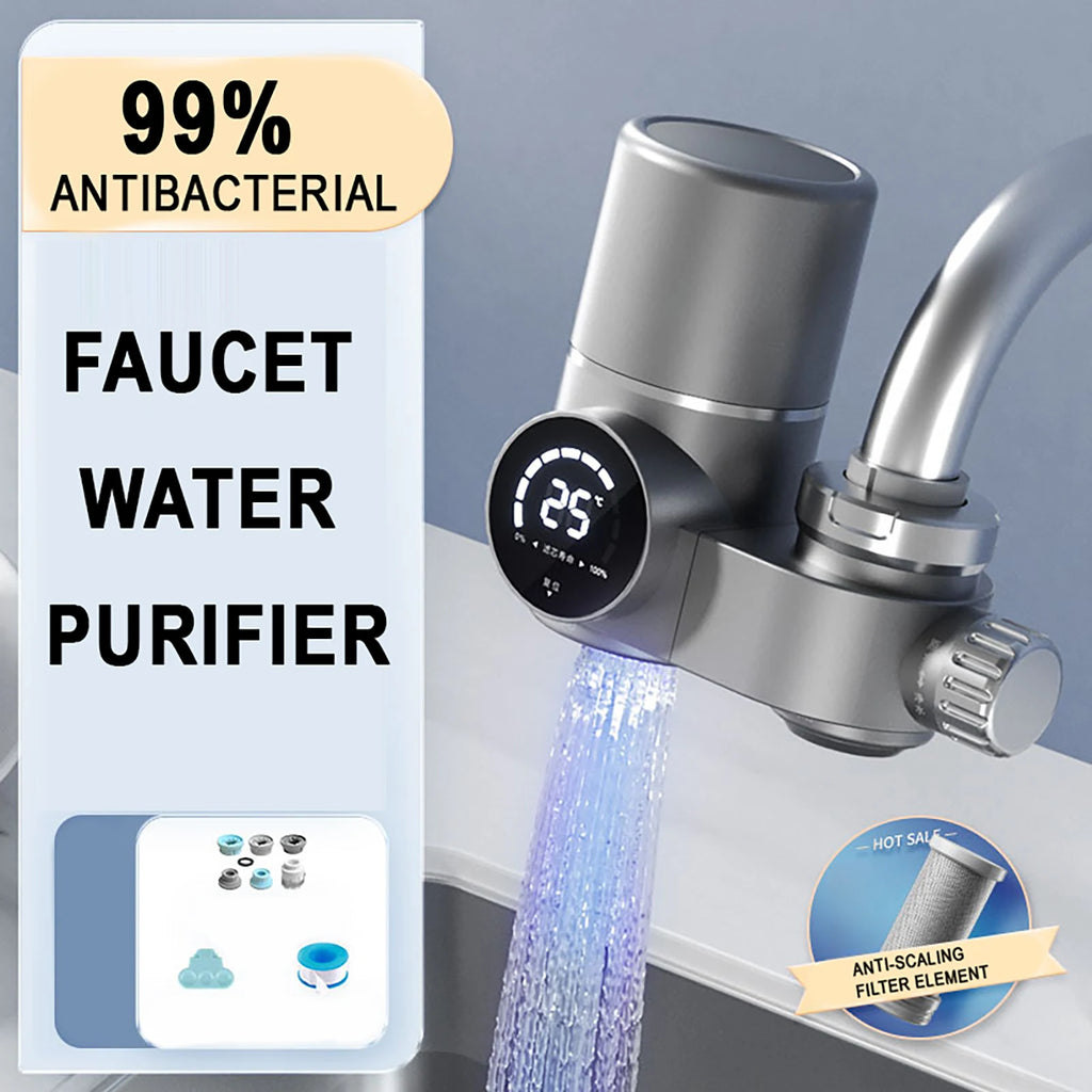 UV Light & LED Display Faucet Extender Water Filter