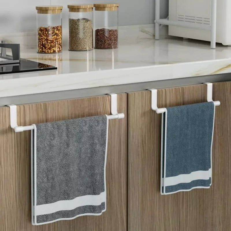 No Drilling Required Wall Mounted Kitchen Cabinet Towel Rack-A Space Saving Cloth Rack Suitable for Homes and Bathrooms